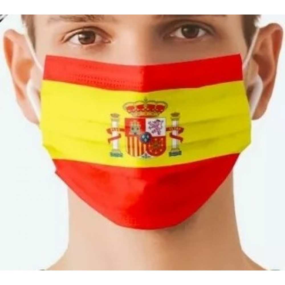 Maska ar spānijas karogu