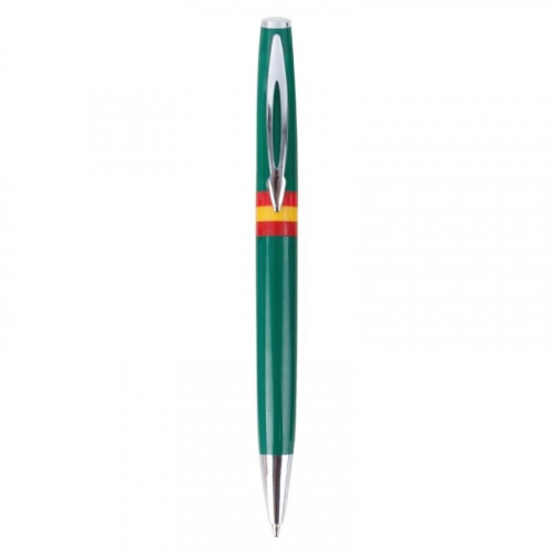 Pildspalva ar spānijas karogu, zaļa.